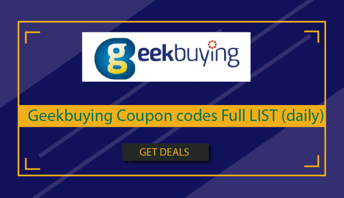 Geekbuying Coupon codes Full LIST