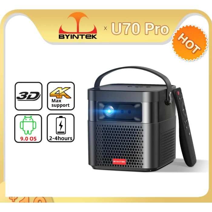 BYINTEK U70 Smart 3D 300inch Mini Projector Gshopper Coupon Promo Code [DE Warehouse]