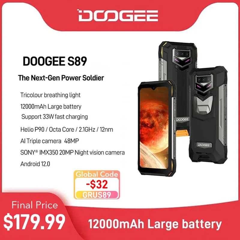 DOOGEE S89 Rugged Phone Aliexpress Coupon Promo Code