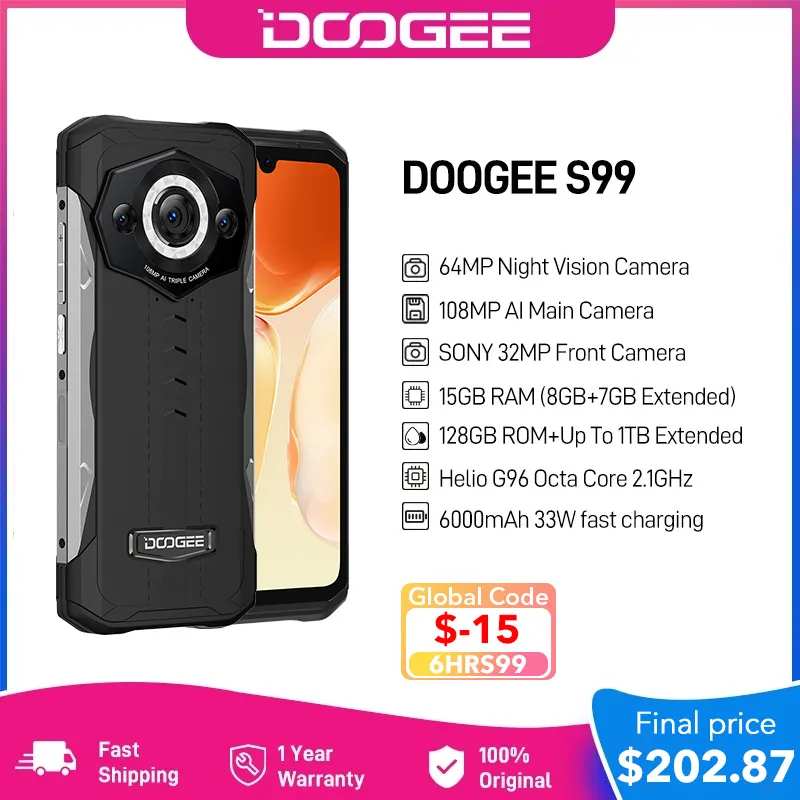 DOOGEE S99 Rugged Phone 8GB RAM+7GB RAM Aliexpress Coupon Promo Code
