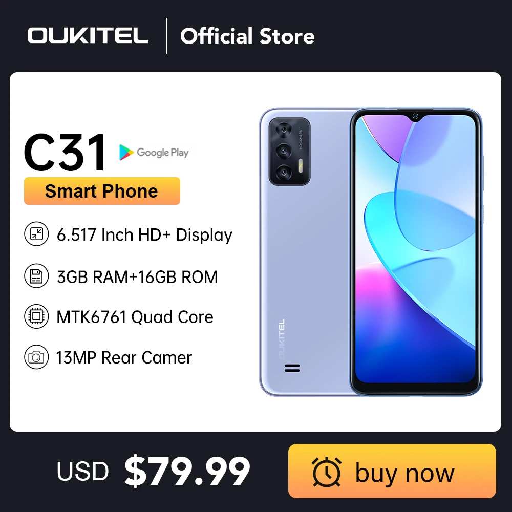 OUKITEL C31 Android 12 Smartphone Aliexpress Coupon Promo Code