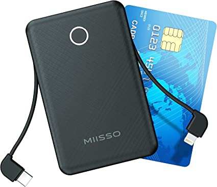 miisso 4500mAh Built in Cable Power Bank Save 50.0% Amazon coupon code