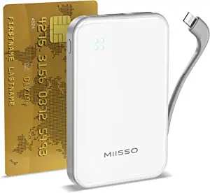 miisso 6000mah Ultra Slim Built in Cables Power Bank Save 50.0% Amazon coupon code