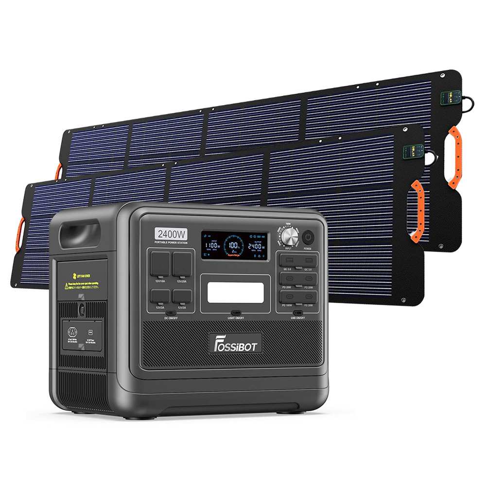 FOSSiBOT F2400 Power Station + 2 x FOSSiBOT SP200 Solar Panel, 2048Wh LiFePO4 Battery Geekbuying Coupon Promo Code [EU Warehouse]
