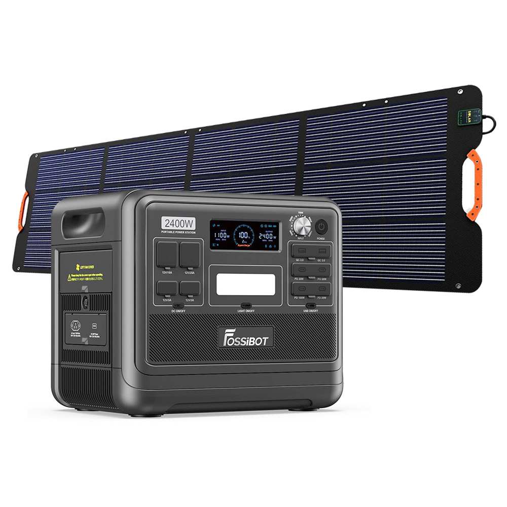 FOSSiBOT F2400 Power Station + FOSSiBOT SP200 Solar Panel, LiFePO4 Battery,2400W Solar Generator Geekbuying Coupon Promo Code [EU Warehouse]