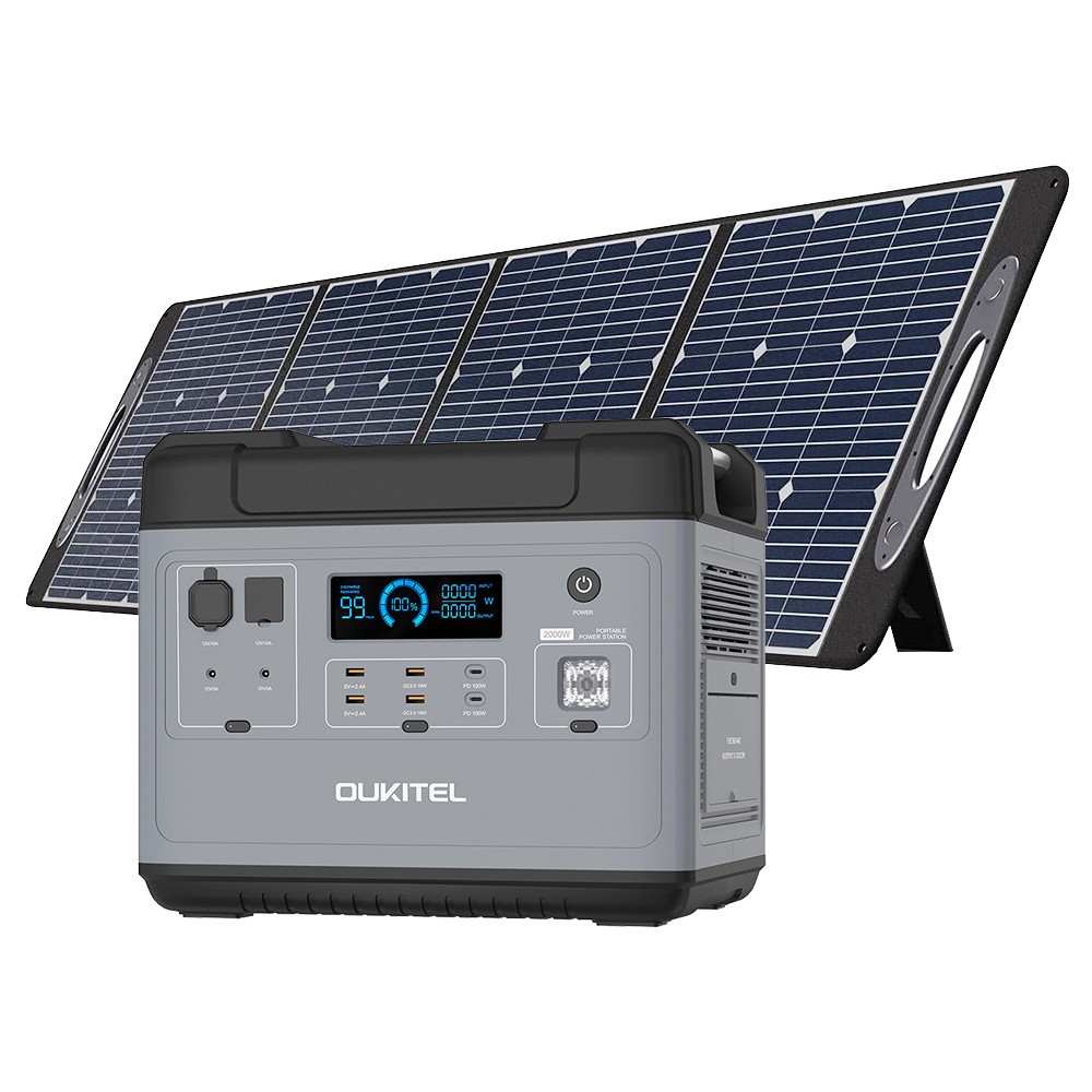 OUKITEL P2001 Ultimate 2000W Power Station + OUKITEL PV200 200W Solar Panel, 2000Wh LiFePO4 Geekbuying Coupon Promo Code [EU Warehouse]