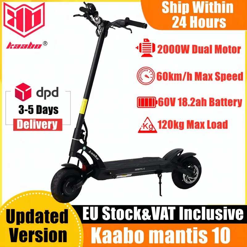 Kaabo mantis 10 V2 Kickscooter 2000W Dual Motor DHgate Coupon Promo Code (PL Warehouse)