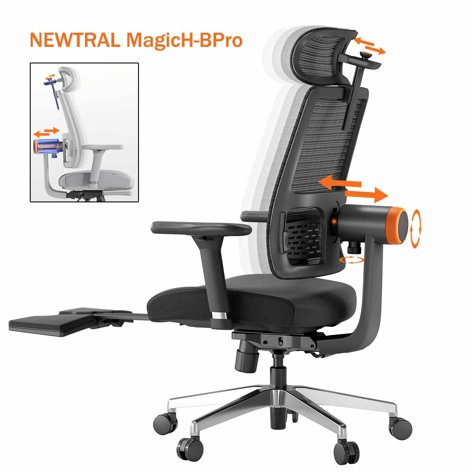 NEWTRAL MagicH-BPro Ergonomic Chair with Footrest Banggood Coupon Promo Code (CZ Warehouse)